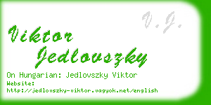 viktor jedlovszky business card